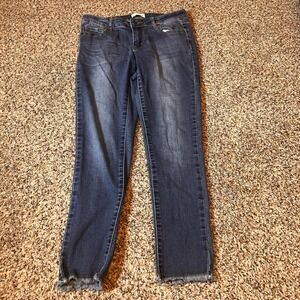 Altard State Women's Blue Denim Frayed Hem Cropped‎ Jeans Size 27
